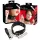 Bad Kitty - collare e guinzaglio in silicone nero