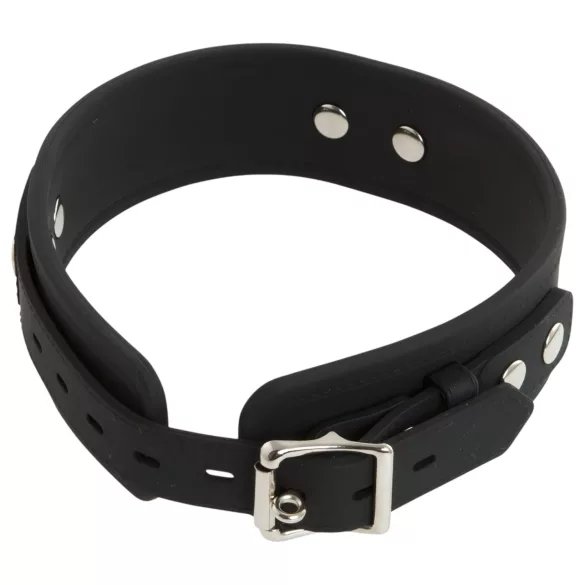 Bad Kitty - collare e guinzaglio in silicone nero
