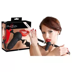Bad Kitty - bavaglio silicone con piccolo dildo - nero