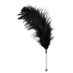   Bad Kitty - Frustino carezzevole con struttura, corto, con manico in acrilico (nero)