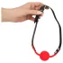 Bad Kitty - bavaglio in silicone con cinturino in similpelle - rosso
