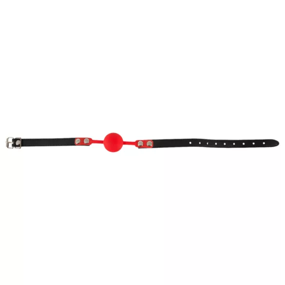 Bad Kitty - bavaglio in silicone con cinturino in similpelle - rosso