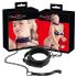 Bad Kitty - Collare e guinzaglio con gemme (nero)