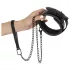 Bad Kitty - collare con pietre decorative e guinzaglio - nero