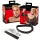 Bad Kitty - collare con cuore e guinzaglio in metallo - nero