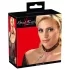 Bad Kitty - collare con cuore e guinzaglio in metallo - nero