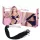Bad Kitty - frusta in pelle con dildo in vetro - trasparente/nero