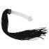 Bad Kitty - Frusta in pelle con dildo in vetro (trasparente-nero)