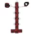 Bad Kitty - set bondage braccia-collo - collegamento regolabile - rosso nero