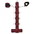 Bad Kitty - set bondage braccia-collo - collegamento regolabile - rosso nero