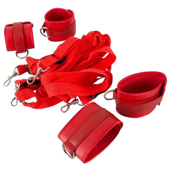 Bad Kitty - set fissa letto con strappo - ecopelle rossa