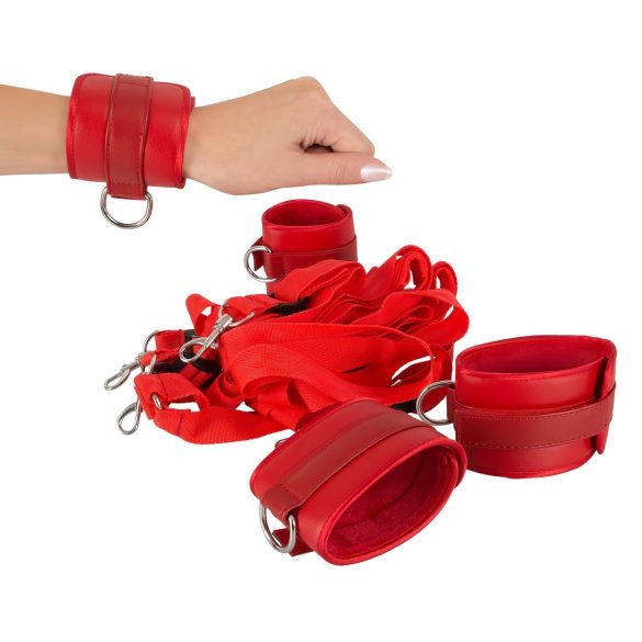 Bad Kitty - set fissa letto con strappo - ecopelle rossa