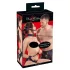 Bad Kitty - set bondage in similpelle con chiusura a strappo 8 pezzi - nero
