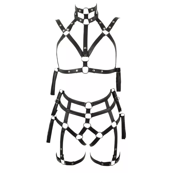 Bad Kitty - set bustino e body bondage (nero) - L/XL