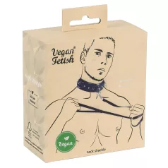   Vegan Fetish - collare e guinzaglio borchiati - ecopelle nera