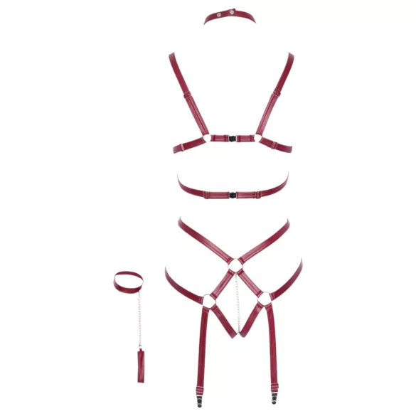 Bad Kitty - body intero sexy - rete elastica - rosso - L/XL