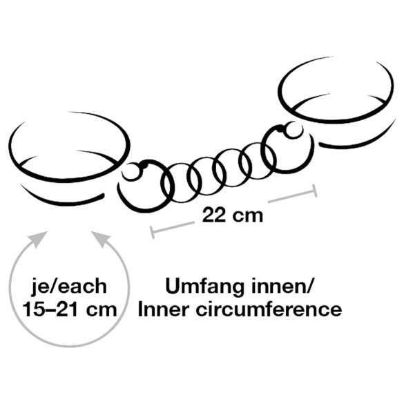 Bad Kitty - manette con catena - nero e oro rosa