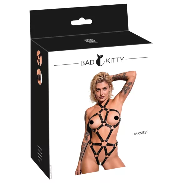 Bad Kitty - body con reggiseno aperto e spalline (nero) - S-L
