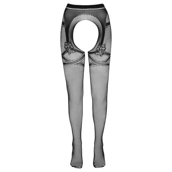 Cottelli - Collant a rete aperto doppio effetto - nero