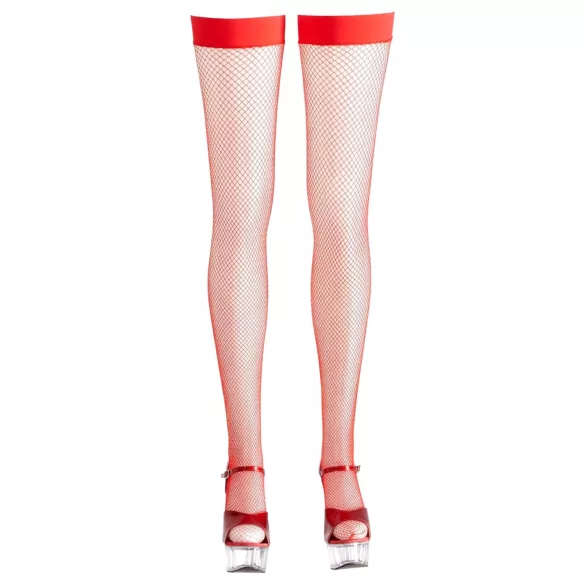 Cottelli - Autoreggenti rete fine - rosso - M