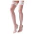 Cottelli - Autoreggenti in satin (bianco) - 3/M-L