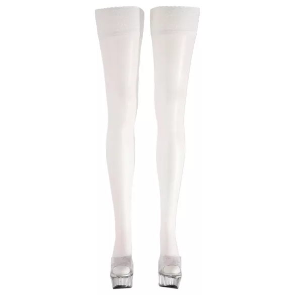 Cottelli - Autoreggenti satinato - bianco - 4/L