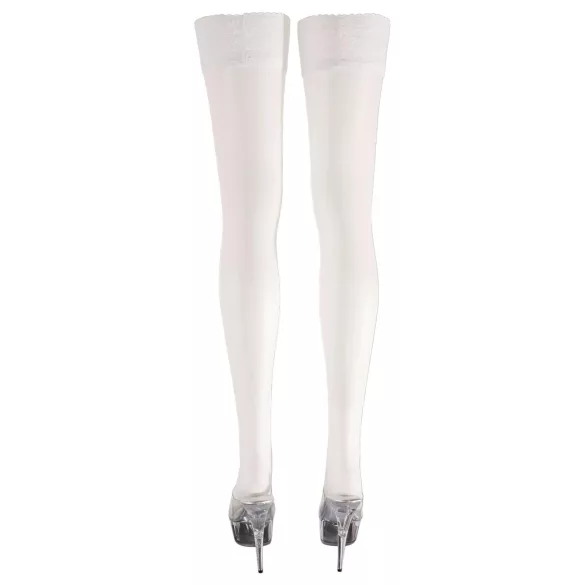 Cottelli - Autoreggenti satinato - bianco - 4/L