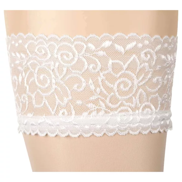 Cottelli - Autoreggenti satinato - bianco - 4/L