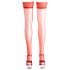Cottelli - Calze autoreggenti in raso (rosso) - 4/L