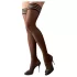 Cottelli - Autoreggenti nere - bordo a righe - 3/M-L