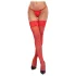 Cottelli - autoreggenti in pizzo floreale - rosso - 3/M-L