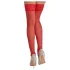 Cottelli - autoreggenti in pizzo floreale - rosso - 3/M-L
