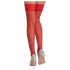 Cottelli - Calze autoreggenti in pizzo floreale (rosso) - 4/L
