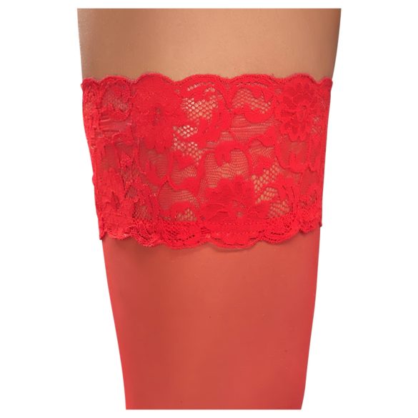 Cottelli - autoreggenti in pizzo floreale - rosso - 4/L