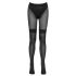 Collant nero aperto con rete - Cottelli - 4