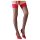 Cottelli - calze nere con pizzo rosso - 6