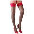 Cottelli - calze nere con pizzo rosso - 6