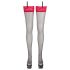 Cottelli - calze nere con pizzo rosso - 6