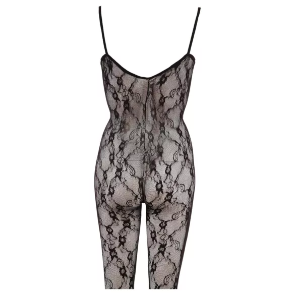 NO:XQSE - tuta sexy in pizzo - trasparente - pizzo nero - L/XL