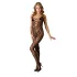 NO:XQSE - tuta sexy in pizzo - trasparente - pizzo nero - L/XL