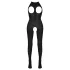 NO:XQSE - tuta sexy aperta con collo halter - nero S-L