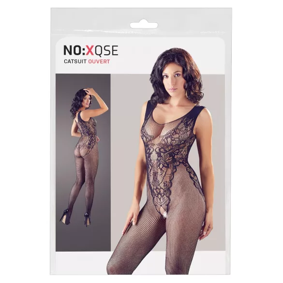 NO:XQSE - body in rete senza maniche aperto - nero S-L