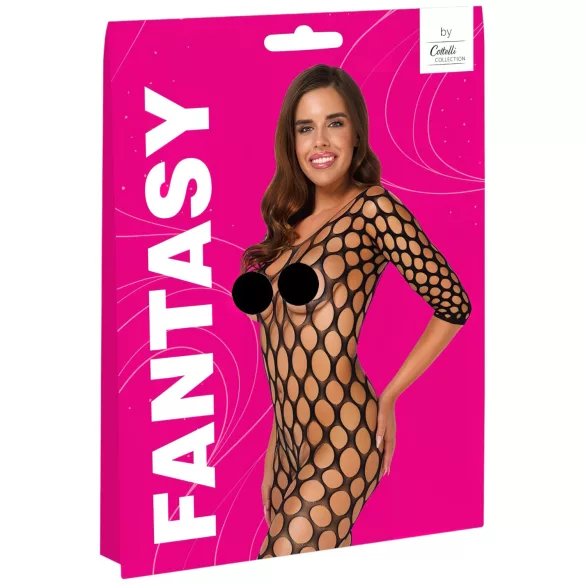 Cottelli - body a rete sexy donna - nero - taglia S-L