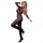 Cottelli - catsuit trasparente con cavallo aperto (nero) - S/M