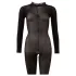 Cottelli - catsuit trasparente con cavallo aperto (nero) - S/M