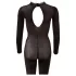 Cottelli - catsuit trasparente con cavallo aperto (nero) - S/M