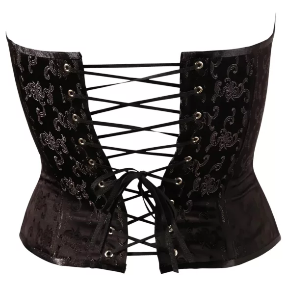 Cottelli - corsetto ricamato da festa - nero - 2XL