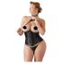 Cottelli Plus Size - corsetto in satin nero - taglia grande