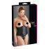 Cottelli Plus Size - Corsetto Satinato Nero - 2XL