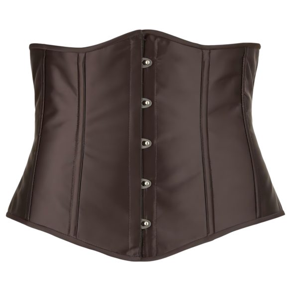 Cottelli Plus Size - corsetto in satin nero - taglia grande - 2XL